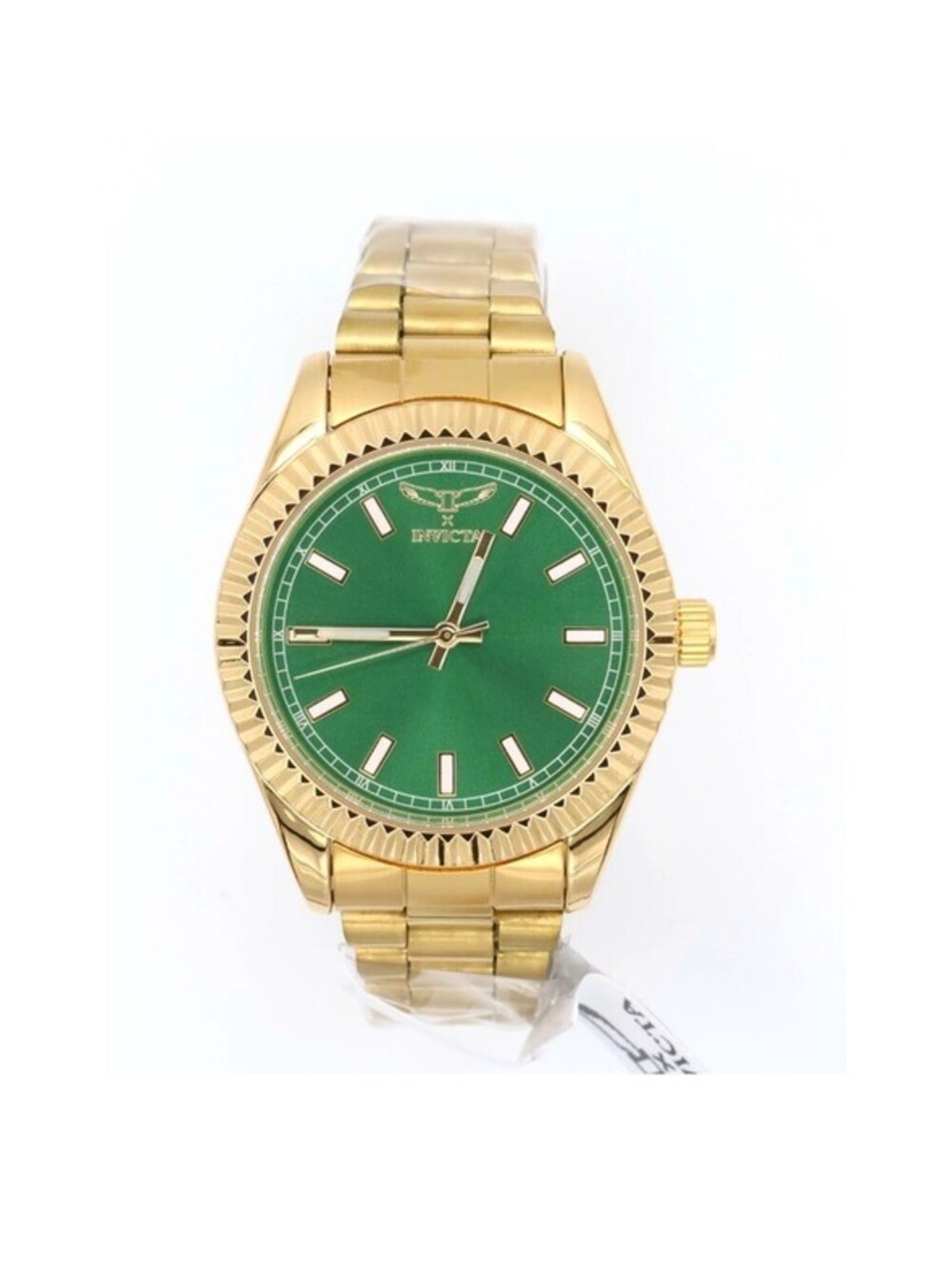 NEW Invicta Specialty 69008 40mm Gold Tone Green Dial Stainless Steel Watch
